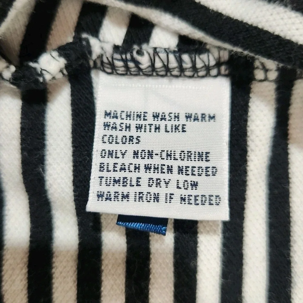 Vintage Polo Ralph Lauren Mens Shirt Size Large Short Sleeve Striped Black White